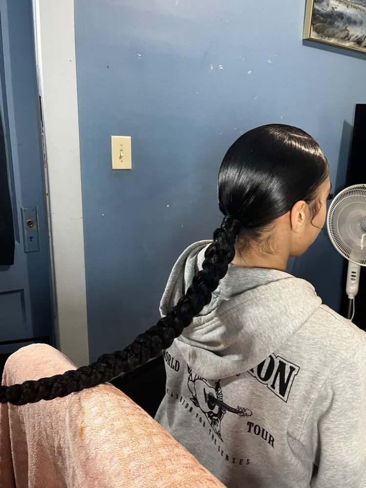Braided ponytail