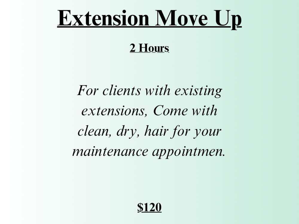 Extension Move Up