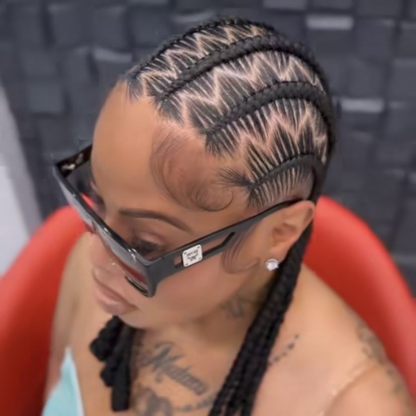 Zig Zag Stitch braids at Loreign Creationz in Laurel, MD