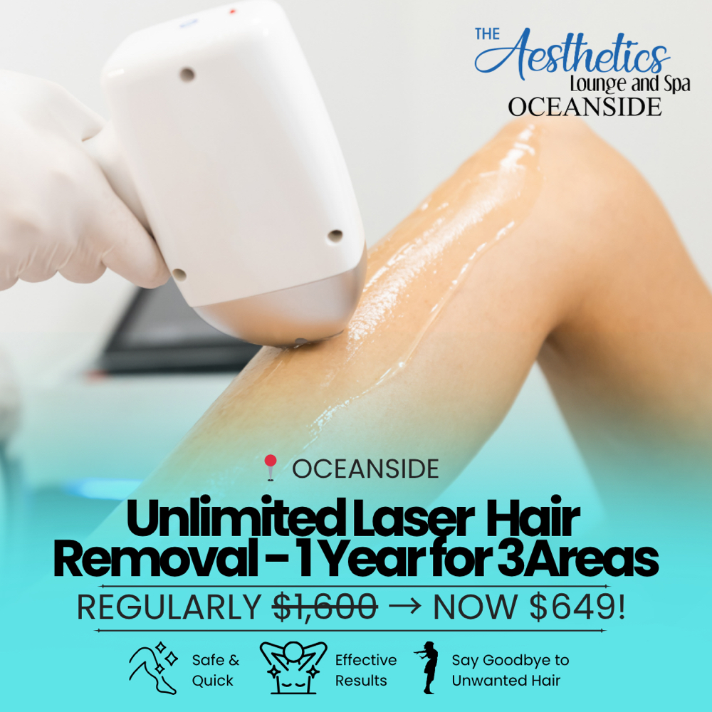 UNLIMITED Laser Hair Removal 1 Year at The Aesthetics Spa in Oceanside, NY