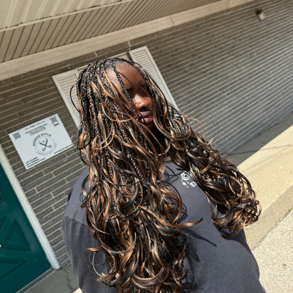 Smedium French Curl Braids at TheHairAllure in Indianapolis, IN