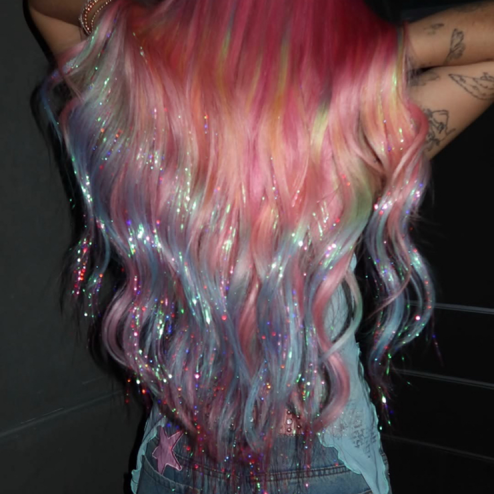 Tinsel + Hair Decorations at hair by kaylee in Fort Myers, FL