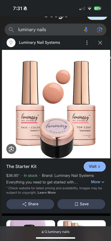 Luminary Full Set With Extensions