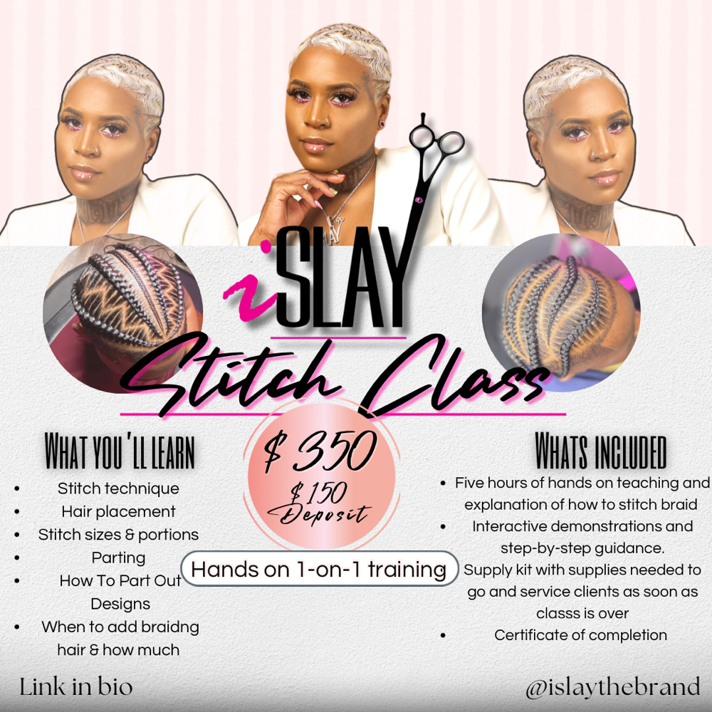 iSlay Taught Me Stitch Class at iSlay The Brand in Lanham, MD