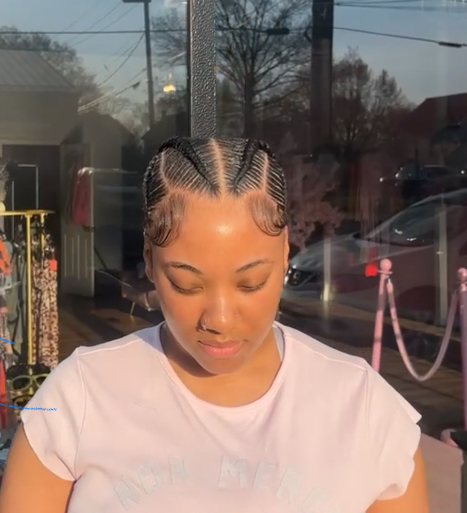 4 Criss Cross Stitch Braids Bun