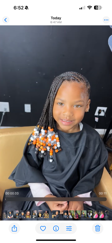 Kids Stitch Braids W/weave (2-13)