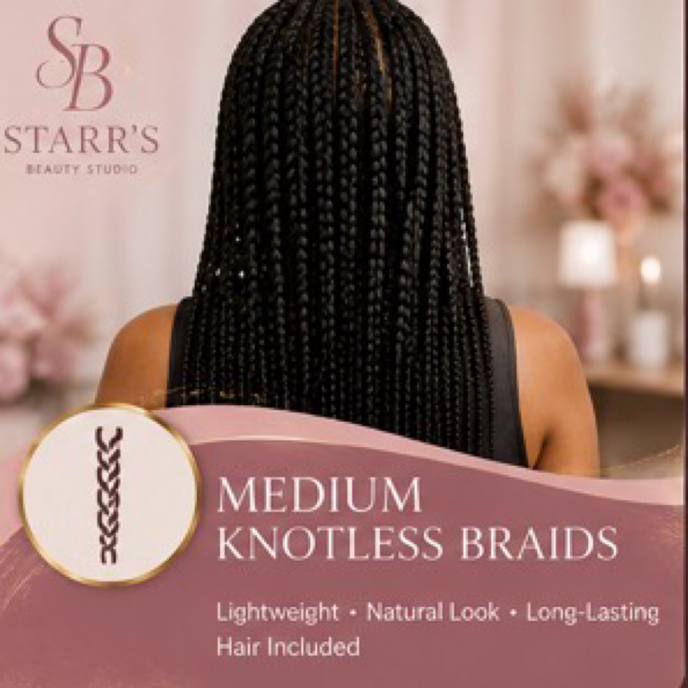 Medium Knotless Braids at Starr's Beauty Studio in St. Louis, MO