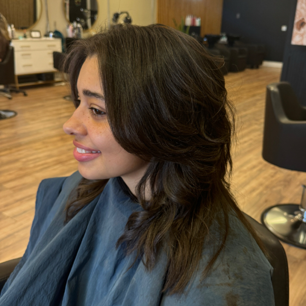 Silk Press With Haircut at Milan Luxe Studio in Augusta, GA