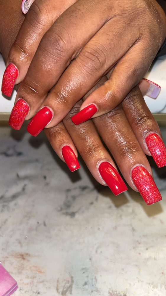 Medium Full Set W/ 1color at PrettyP Nailz in Sandusky, OH