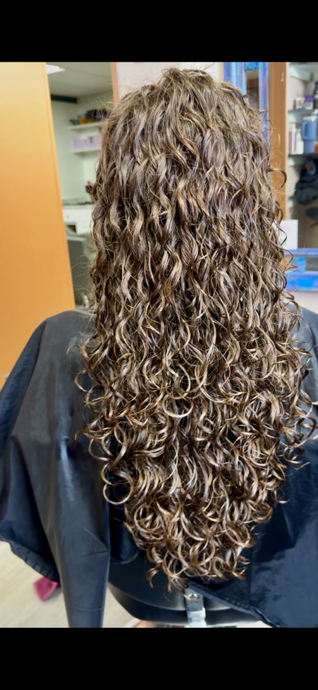 Perm On Long Hair (Gail)