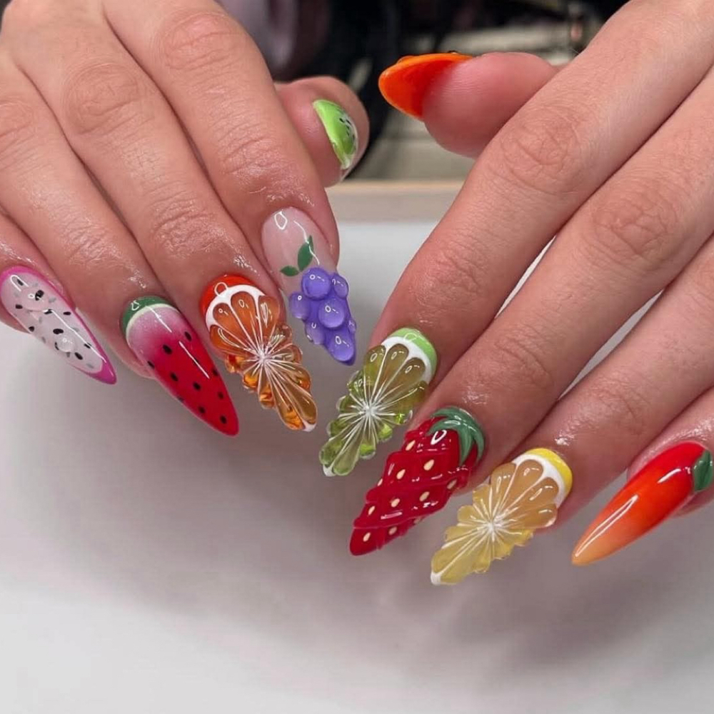 3D Nail Art Design at Ambertipz in Raleigh, NC