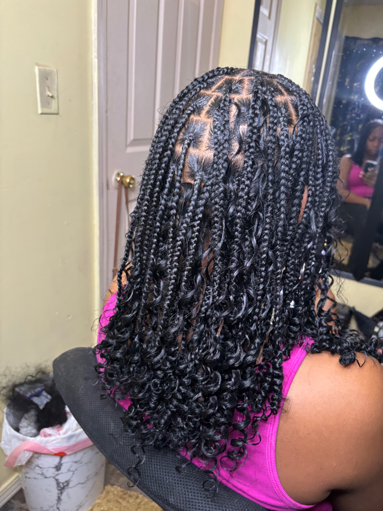boho knotless bob
