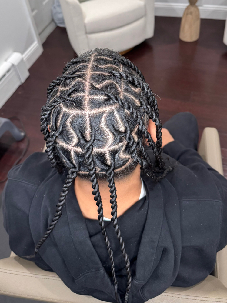 Medium Flat Twist or Box Braids