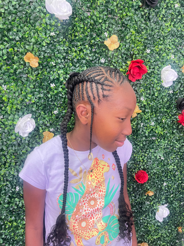 Kiddie Braids With Weave 8yrs & Under