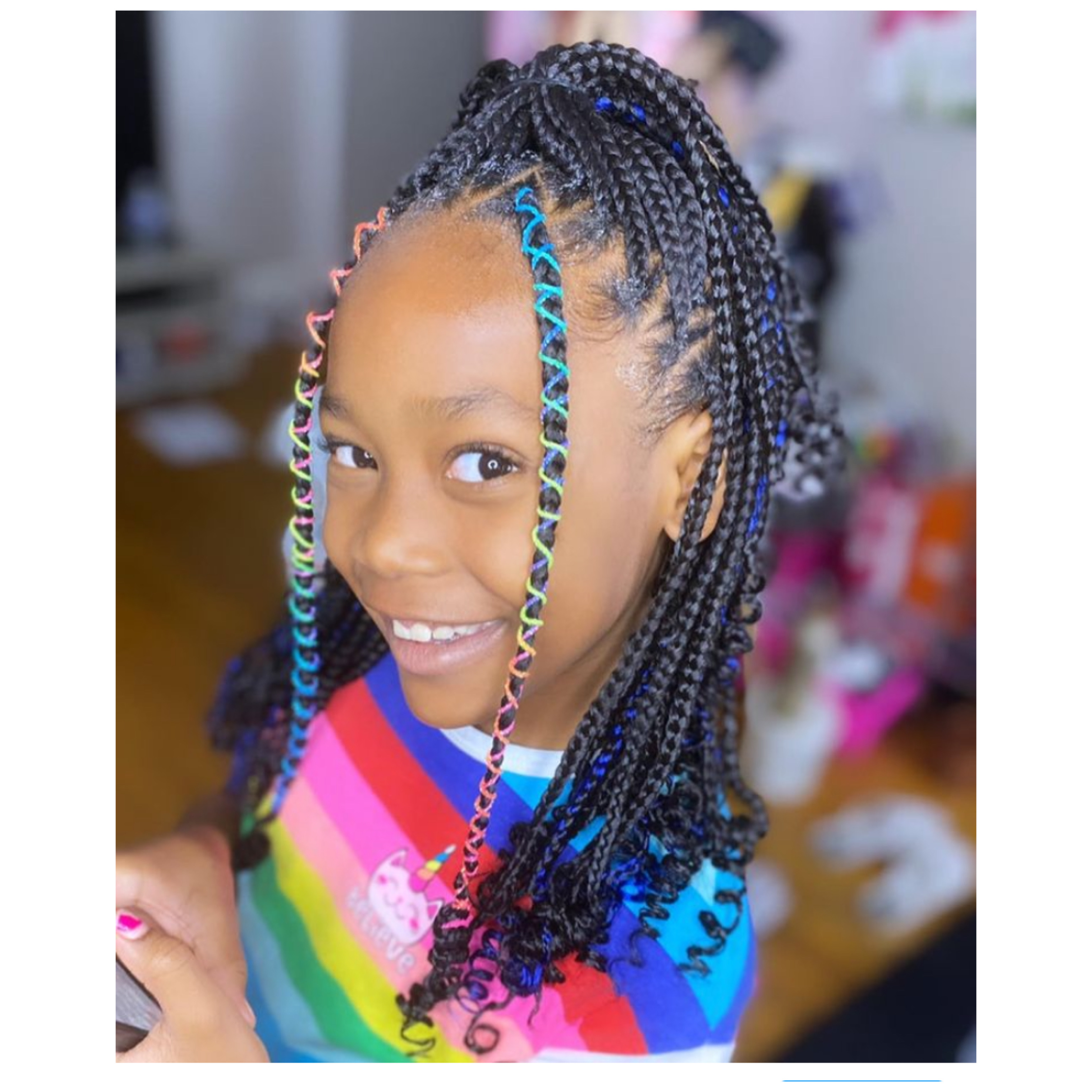 Kids Knotless with Curls