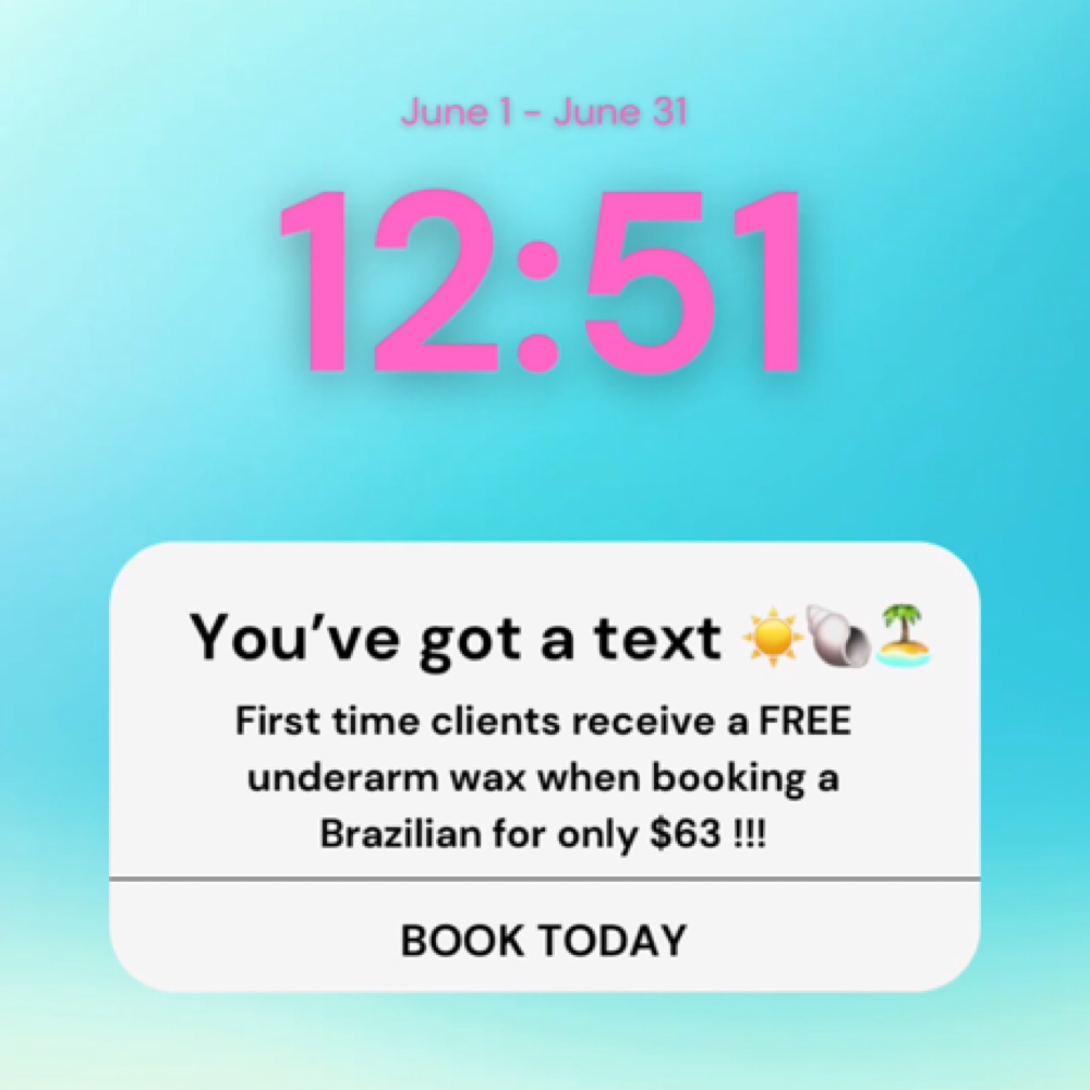 First Time Brazilian + Underarm Wax at Esthetics with Nichole in Rancho Cucamonga, CA