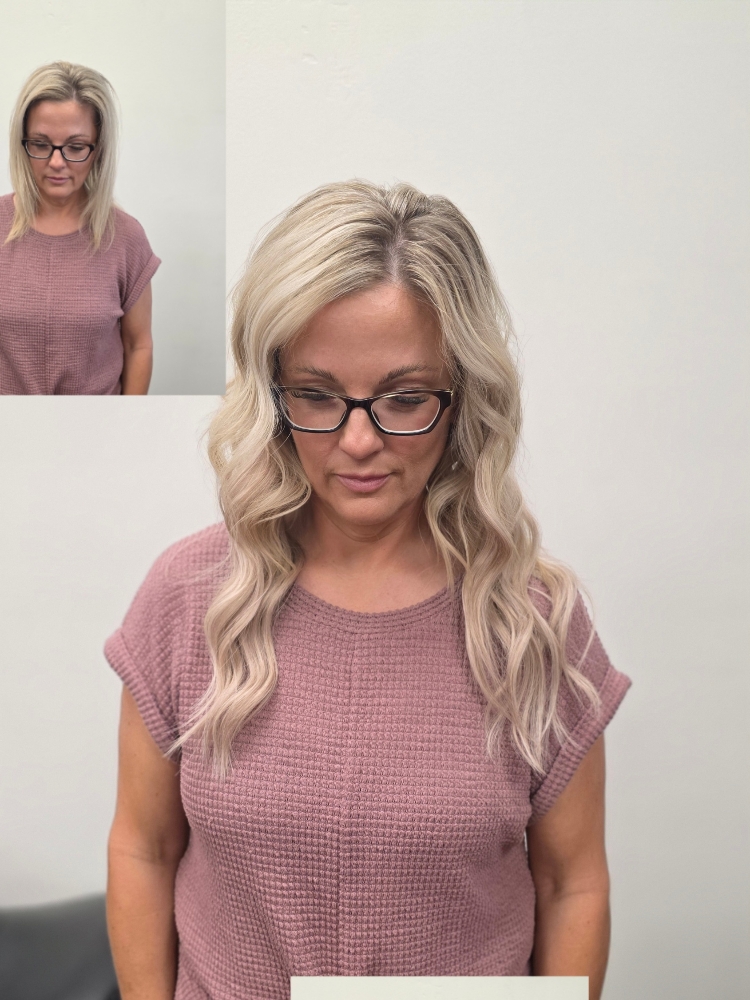Volume Row Hidden Hair Extensions at Blonding With Latisha in Andover, KS