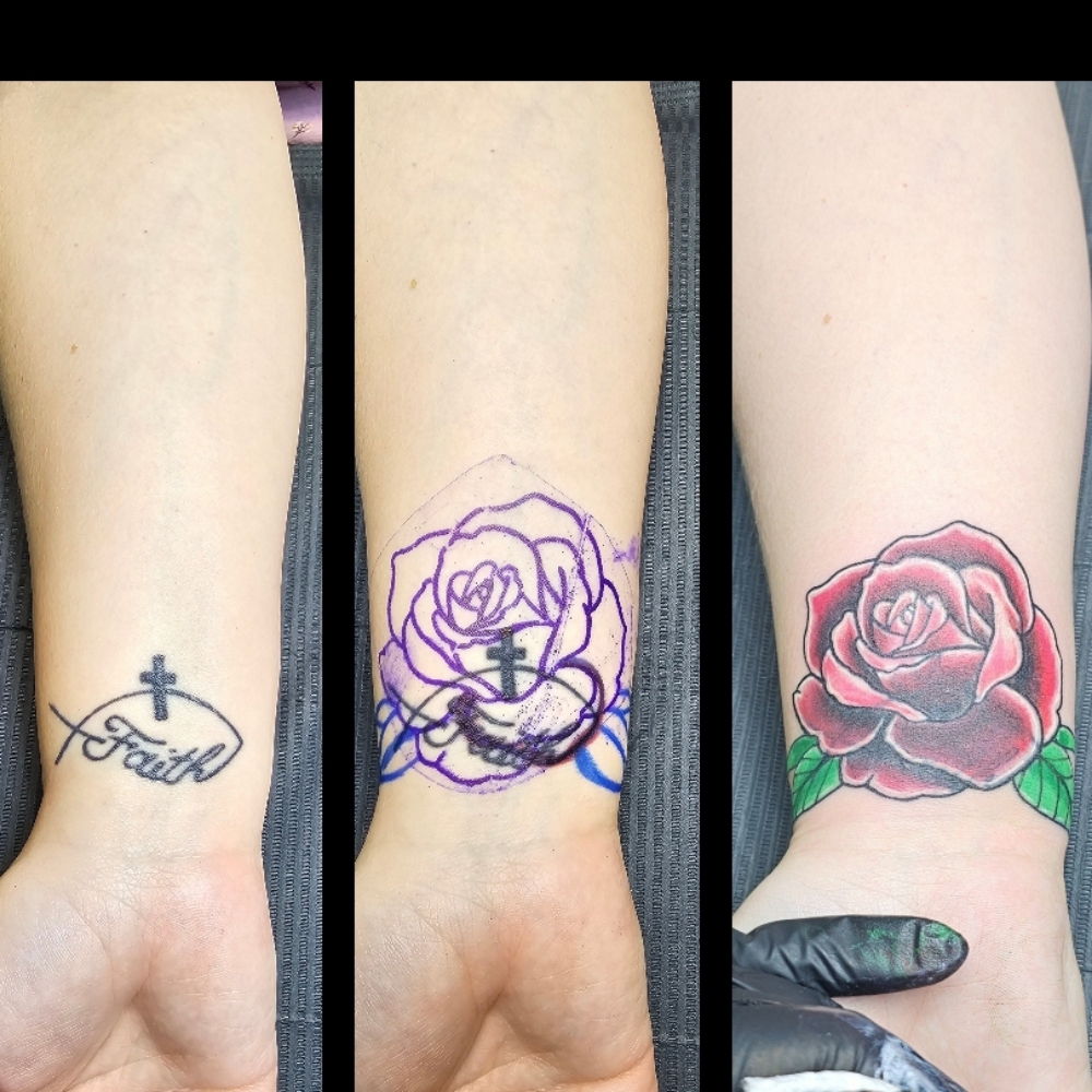 Cover-up Work at Angelic Ink in Wyandotte, MI