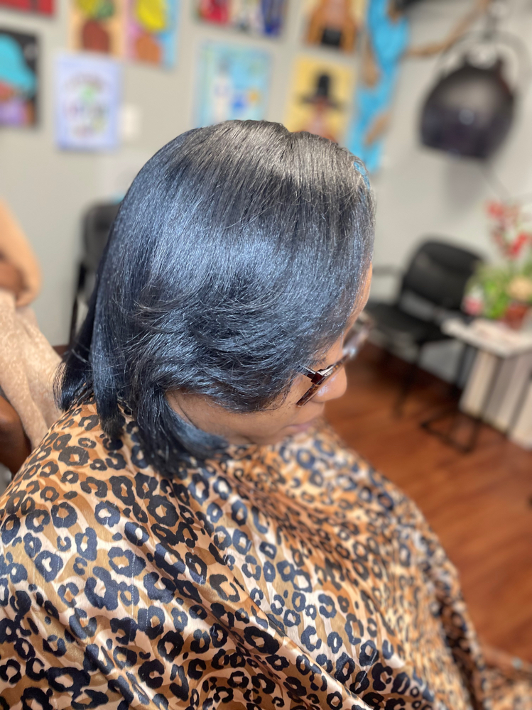 Silk Press (Bob To Shoulder Length)