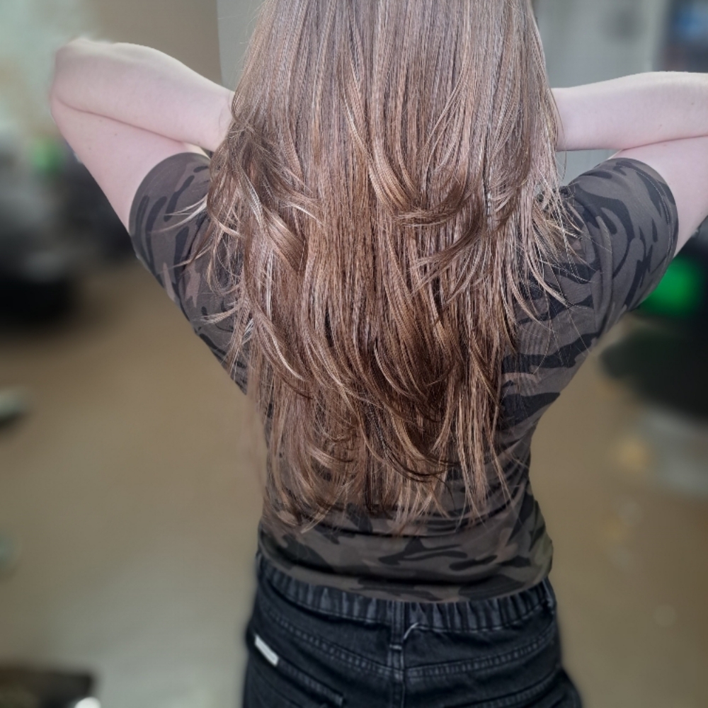 Shampoo Haircut Blowout at Crafted By Cait in New Boston, TX