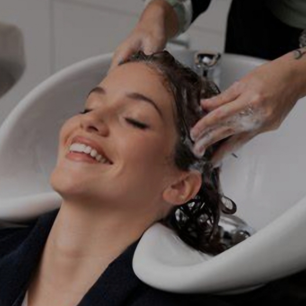 Destressing Scalp Massage & Blowout at Nissi's Hair Salon in Wellesley Hills, MA