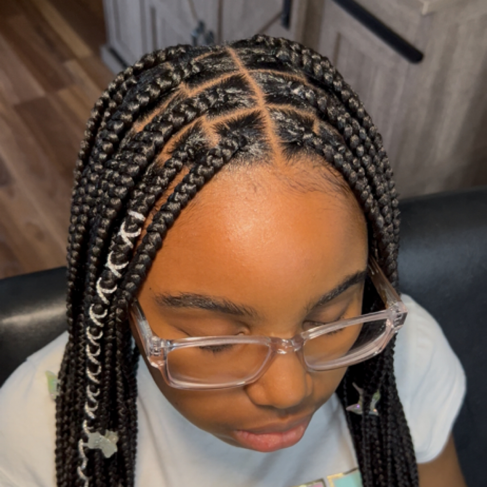 Kids Knotless Box braids at JesSlayin Hair in Calumet City, IL
