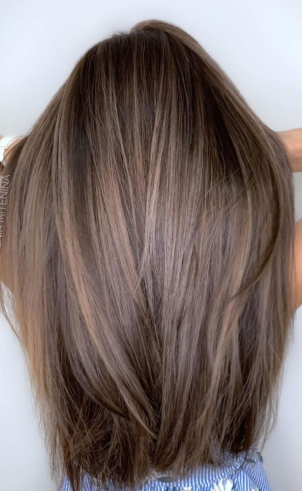 Root touchup w/Highlights + Glaze