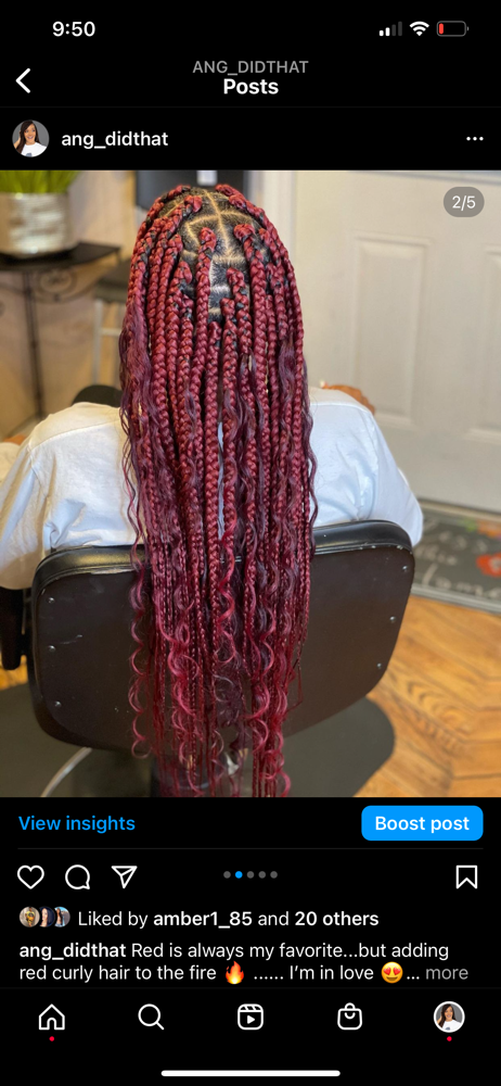 Large Mid Back Goddess Knotless
