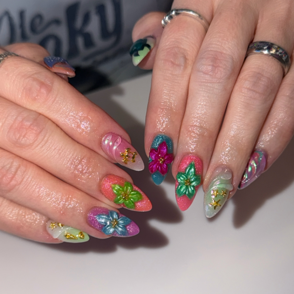 Full Set With Nail Art at Barbaraznails in San Antonio, TX