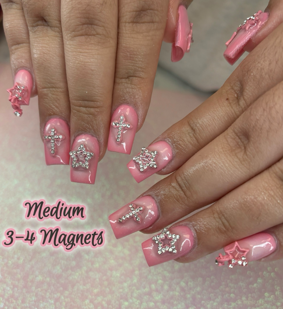 Medium Full Set With Nail Art