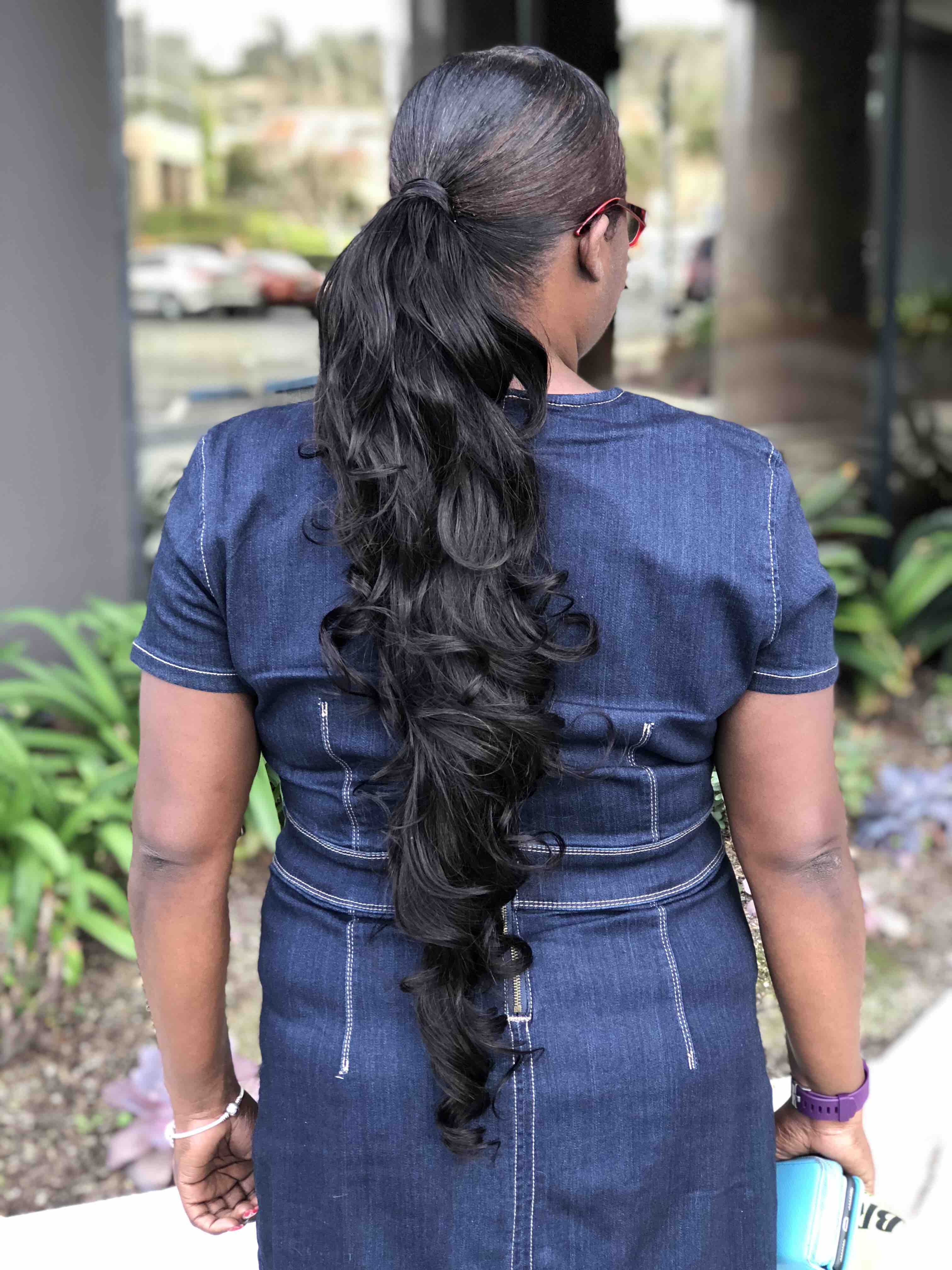 Smooth Ponytail With Added Hair