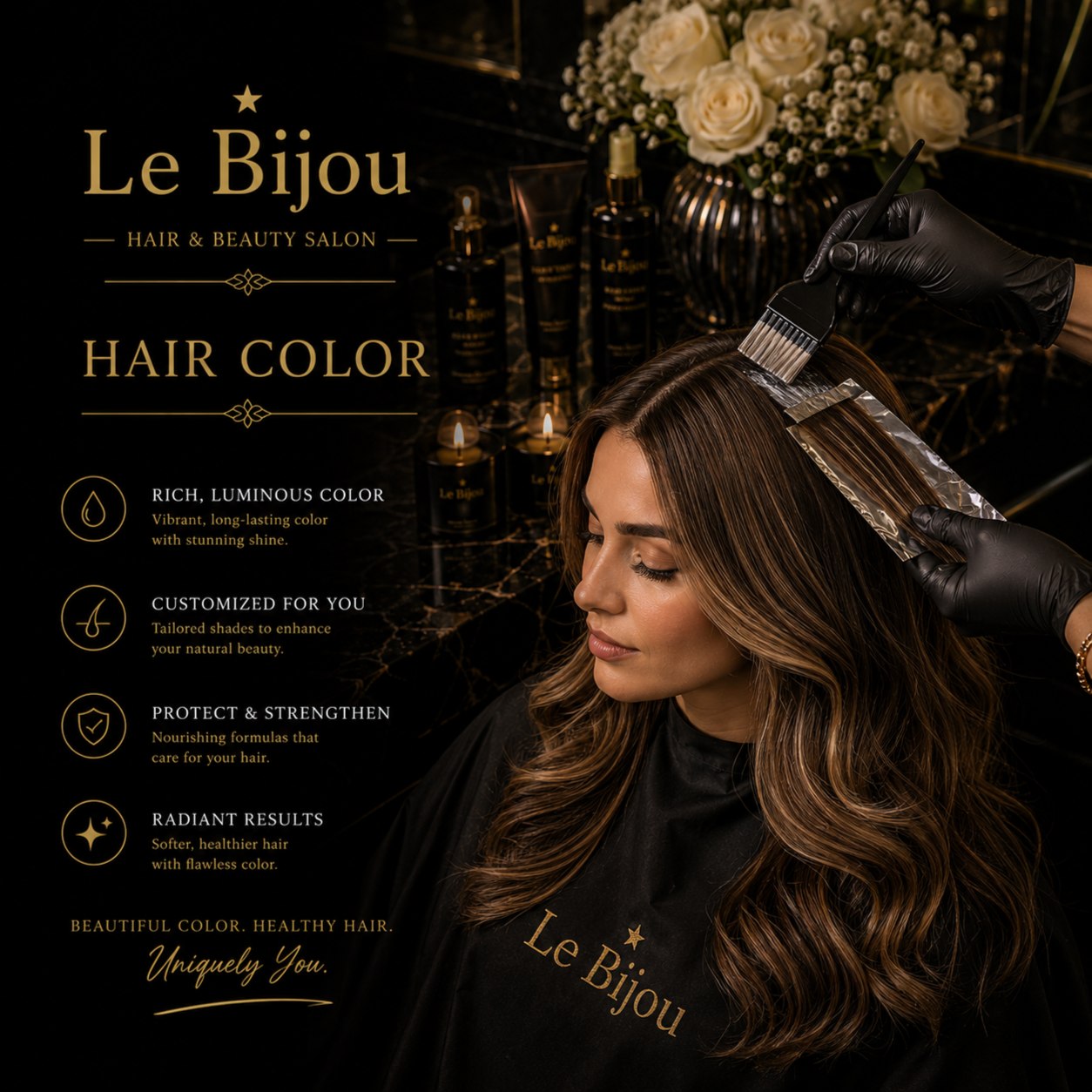 Hair - Full Color at Le Bijou Nails and Spa Salon in Houston, TX