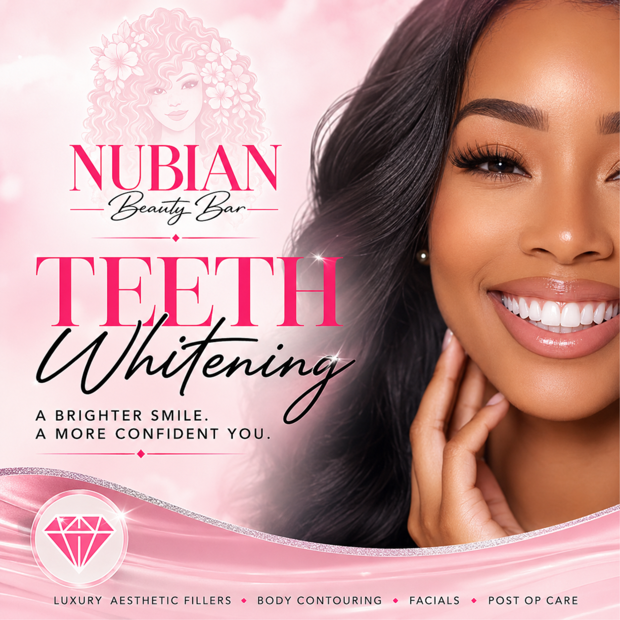 1 Hour Teeth Whitening at Nubian Beauty Bar in APOPKA, FL