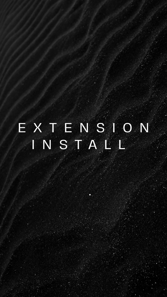 Extension Install