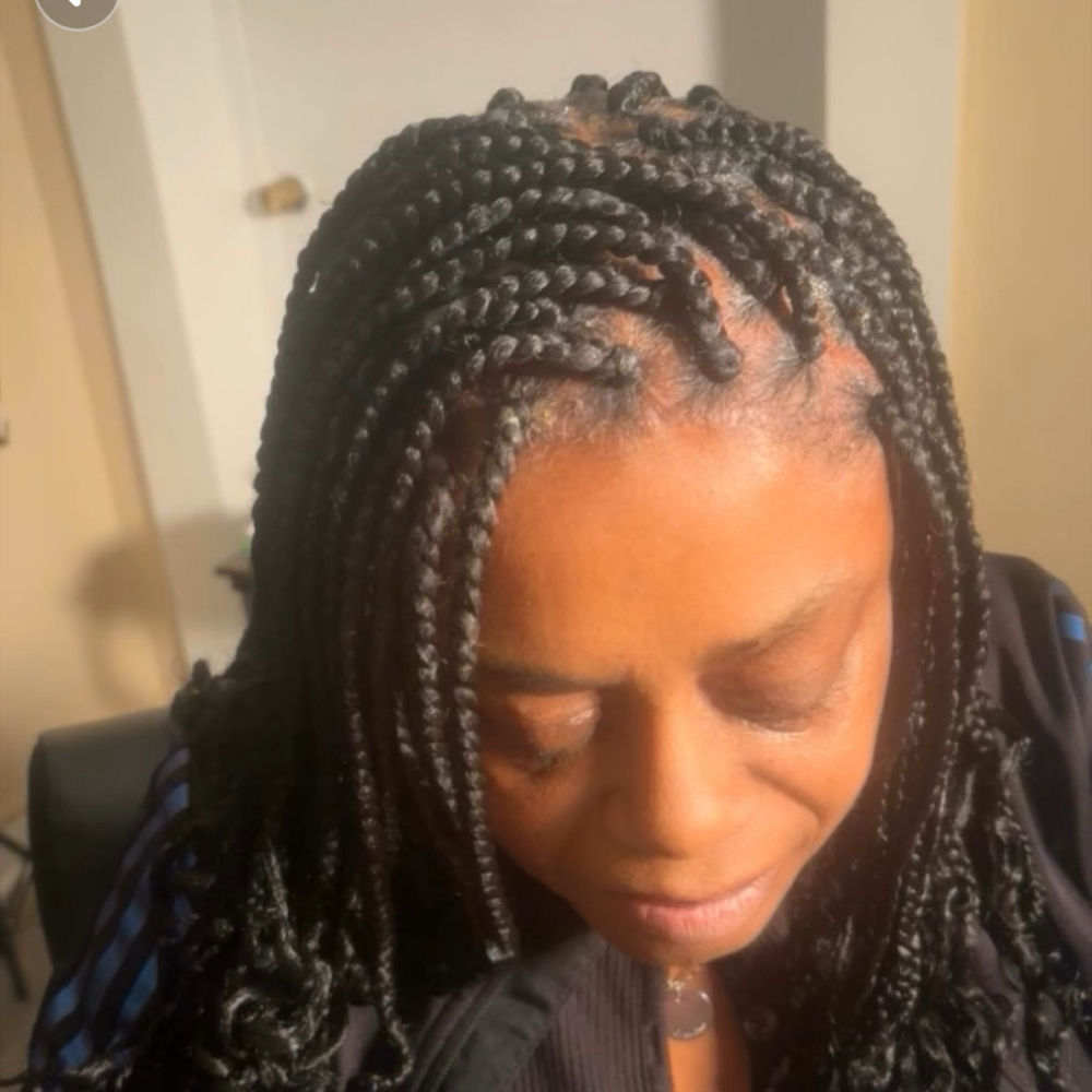 Box Braids (medium) at Royal Miss Braids and Beauty in Battle Creek, MI