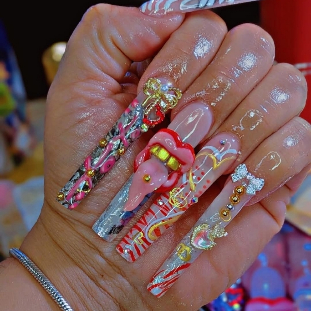 XXL Acrylic Full-Set at Pretty Herr Nailz in York, PA