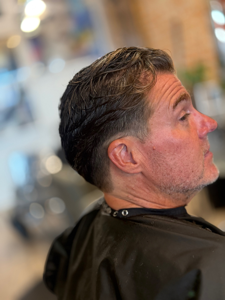 MENS HAIRCUT at THE BLADE RUNNER SALON in San Luis Obispo, CA