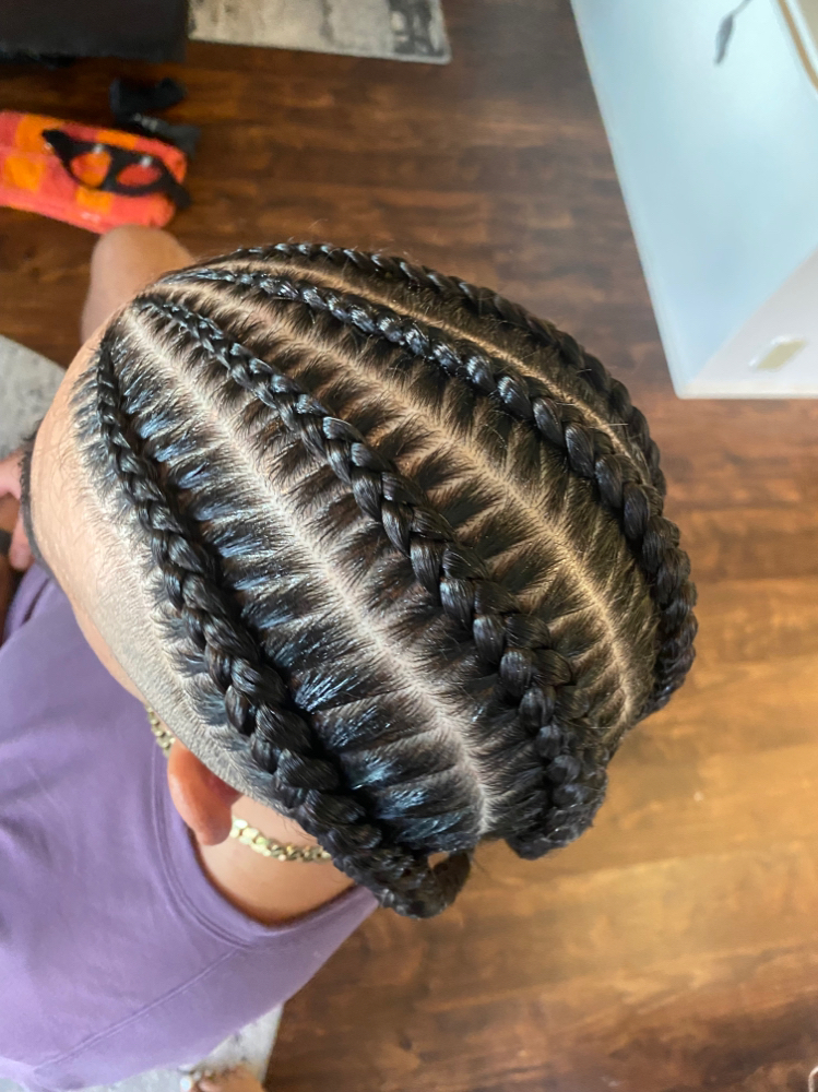 4 Braids (no hair added)