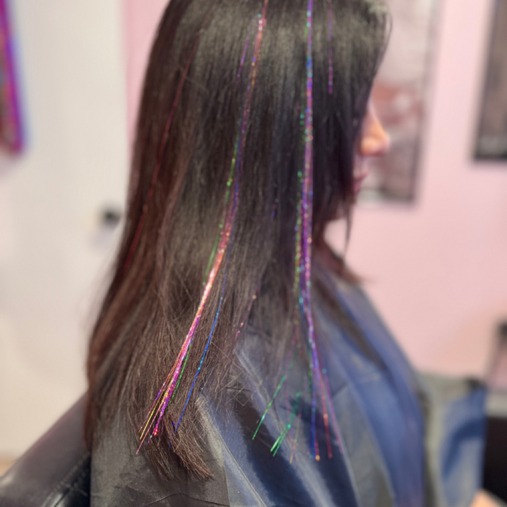 Tinsel / Feather at Sinful Beauty ~ Hair in Colorado Springs, CO