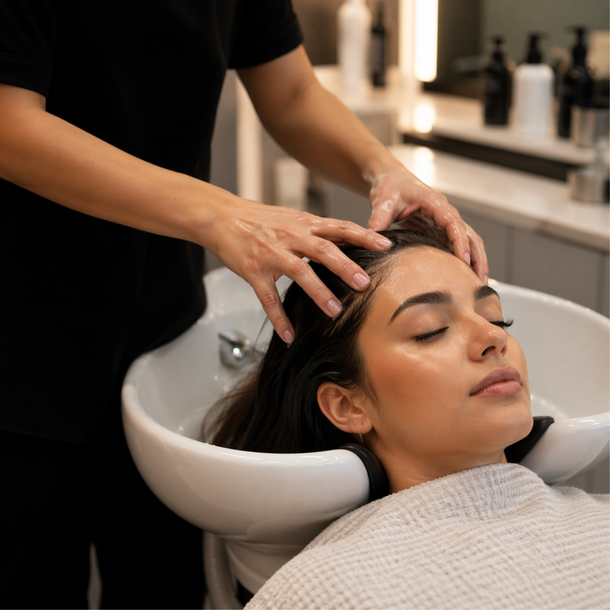 Relaxation Scalp Massage at The Blowout Lounge in Brea, CA