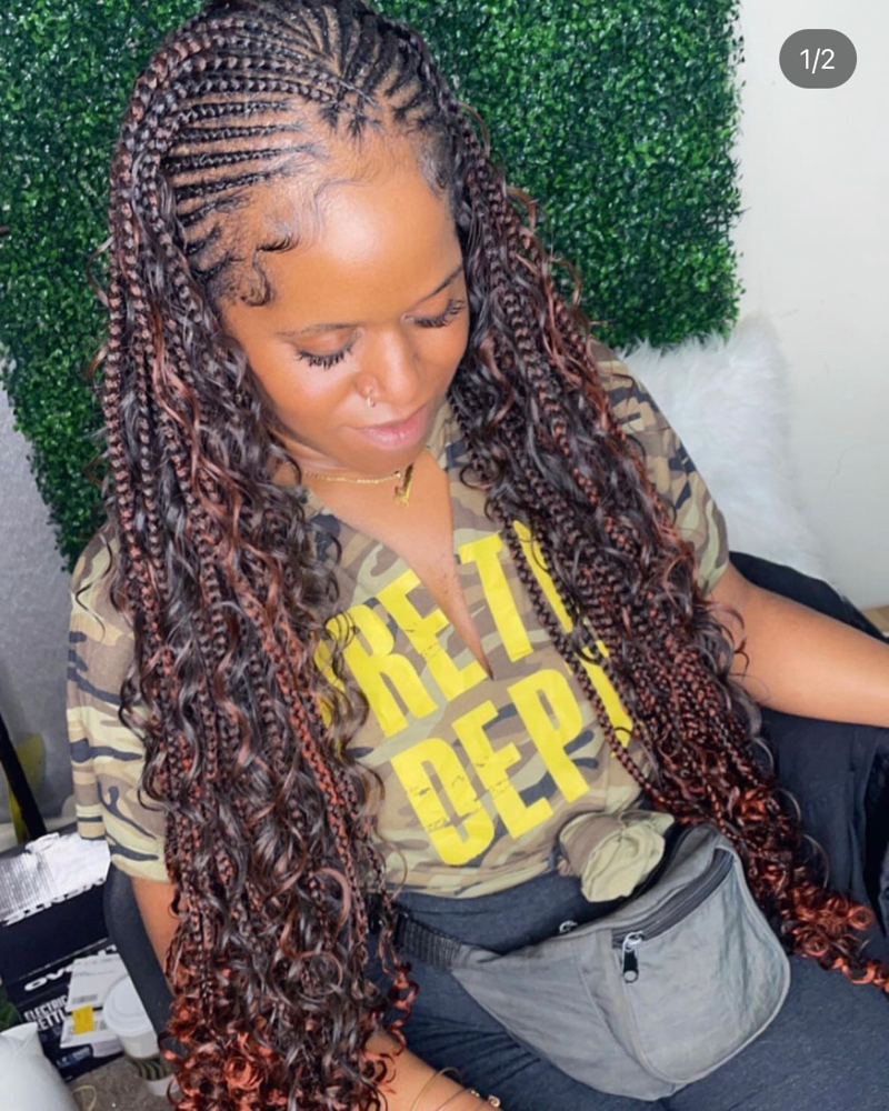 Tribal + Feed In W/ Curls