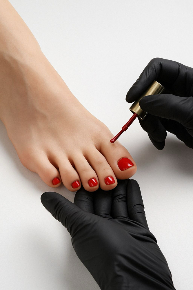 Pedicure- Dry Sole Polish Change at The Meticulous MEDIcurist in Athens, OH