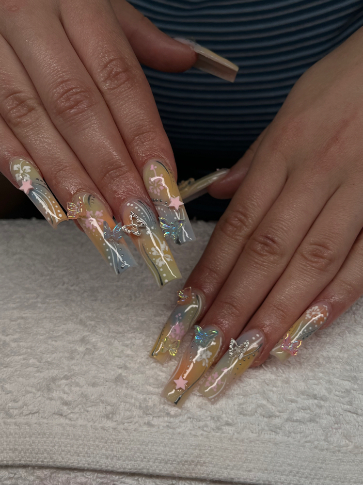 Simple nail art full set L/XL