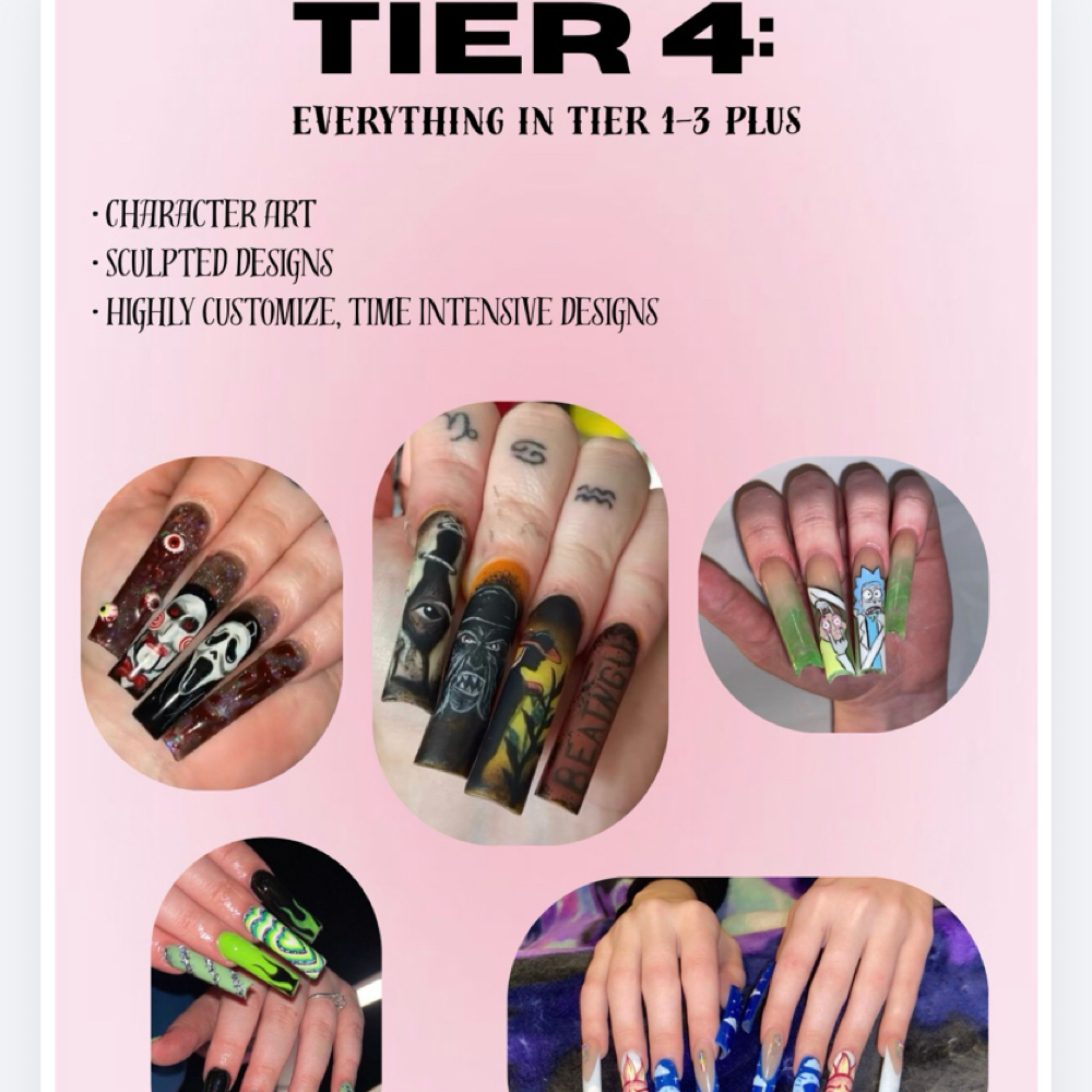 Tier 4 Long Full Set at Nails By J in Springfield, OR
