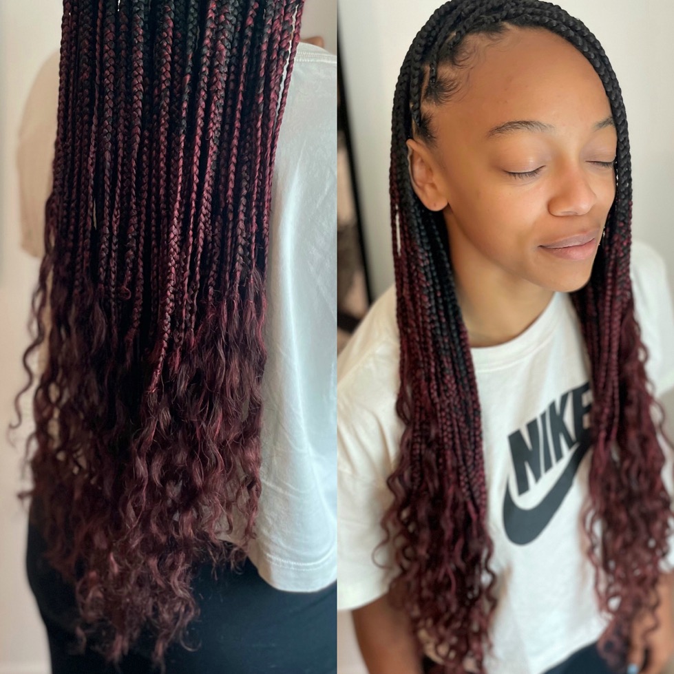 Goddess Knotless Braids