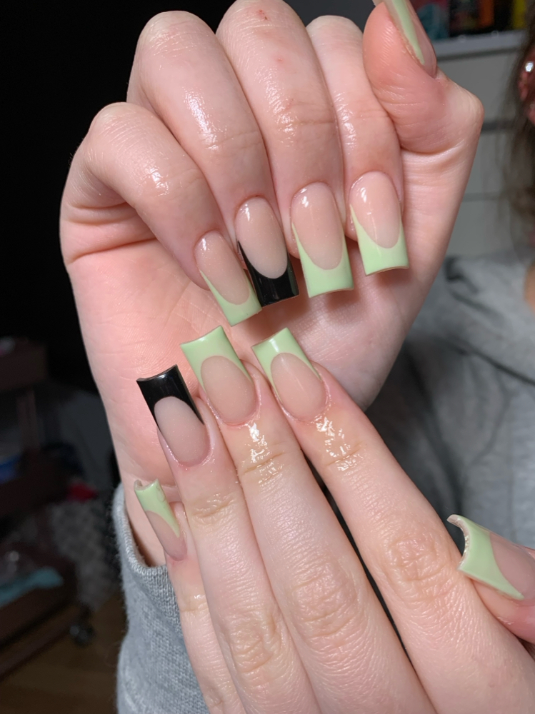 Painted French-Tip Acrylic Fullset