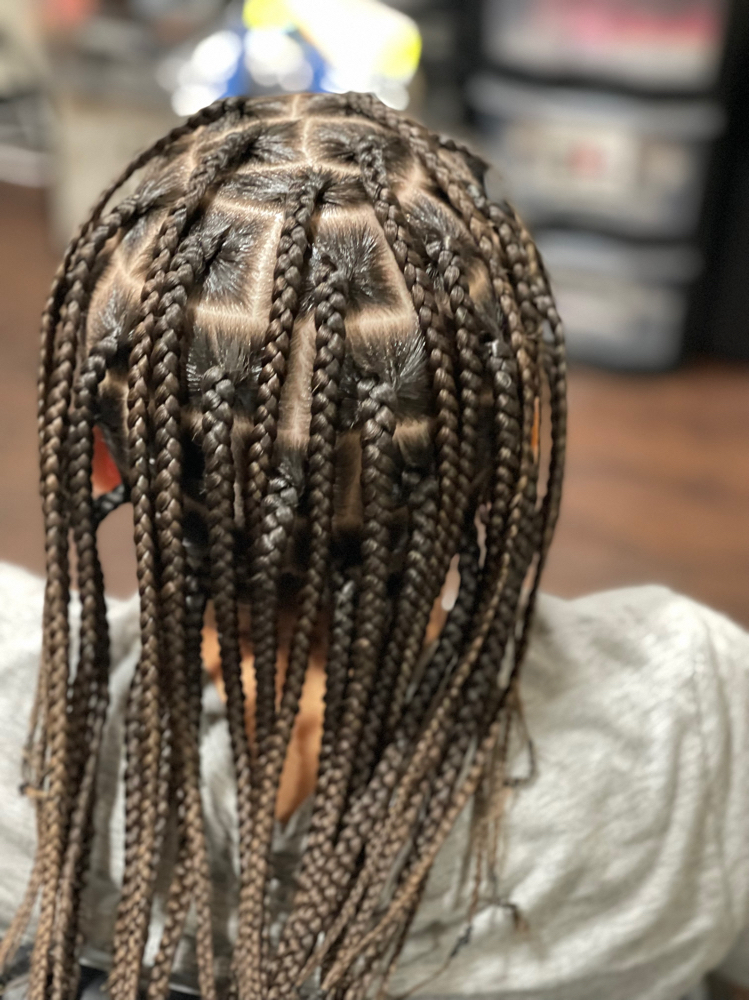 Box Braids Large On Natural Hair