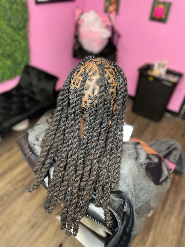 Dread Retwist (Mid Back)Rope Style