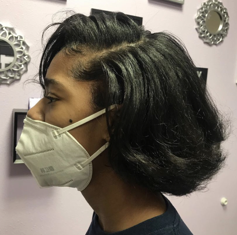 Silk Press (short hair)