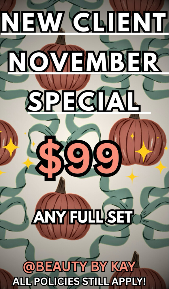 November Only Any Lash Set $99
